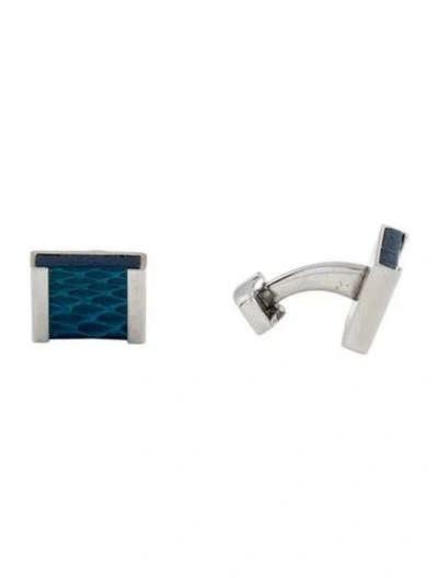Pre-owned Tateossian Snakeskin Cufflinks In Multicolor