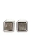 Tateossian Palladium Squared Cufflinks In Silver