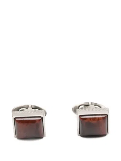 Tateossian Square Cufflinks In Brown