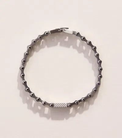Tateossian Stainless Steel Bici Chain Bracelet In Silver