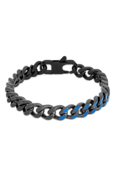 Tateossian Stainless Steel Bracelet In Black
