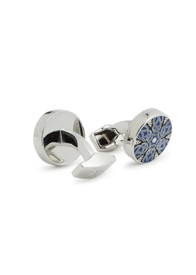 Tateossian Starweave Enamelled Cufflinks In Metallic