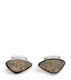 Tateossian Sterling Silver And Drusy Cufflinks In Silver