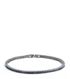 Tateossian Sterling Silver And Nano Stones Quadro Tennis Bracelet In Black