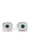 Tateossian Sterling Silver And Topaz Graffiato Cufflinks In Multi