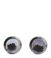 Tateossian Sterling Silver Dendritic Agate Cufflinks In Brown