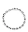 Tateossian Sterling Silver Marine Link Chain Bracelet In Metallic