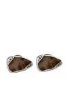 Tateossian Stone Detailing Cufflinks In White
