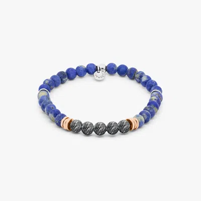 Tateossian Stonehenge Graffiato Beaded Bracelet With Blue Sodalite - S