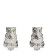 Tateossian Swarovski Crystal-detail Thompson Owl Cufflinks In Metallic