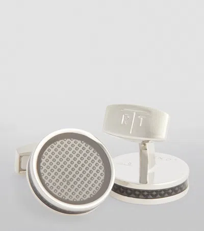 Tateossian Tablet Ice Cufflinks In Silver