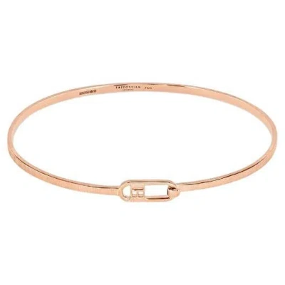 Pre-owned Tateossian T-bangle In Brushed 18k Rose Gold, Size Xs In Red