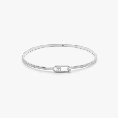 Tateossian T-bangle In Brushed Sterling Silver - Xs