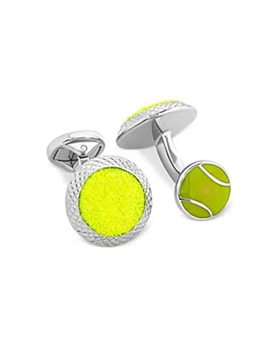 Tateossian Tennis Ball Round Cufflinks In Green