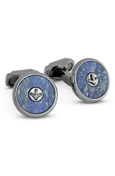 Tateossian Thompson Cuff Links In Blue