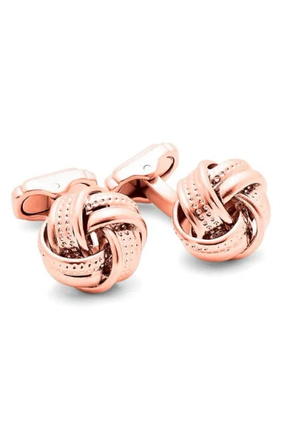Tateossian Thompson Satin Dot Knot Cuff Links In Gold