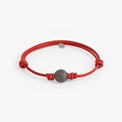 Tateossian Valentine's Mesh Bead Cord Bracelet In Red