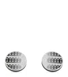 Tateossian White Bronze-plated Cairo Leaf Cufflinks In Gray
