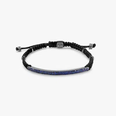 Tateossian Windsor Macrame Bracelet With Blue Sapphire - Xs