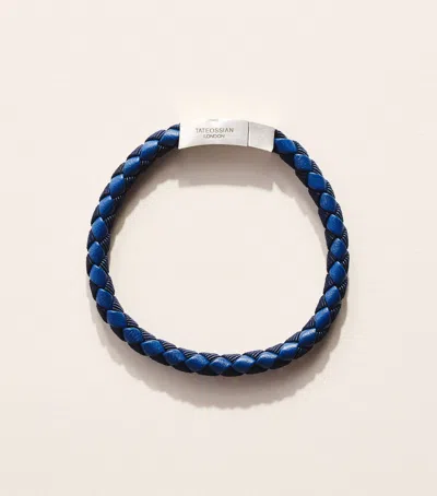 Tateossian Woven Leather Bracelet In Multi