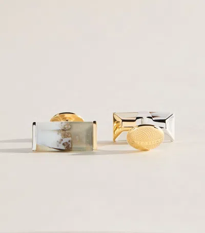 Tateossian Yellow Gold And Opal Rarest Cufflinks