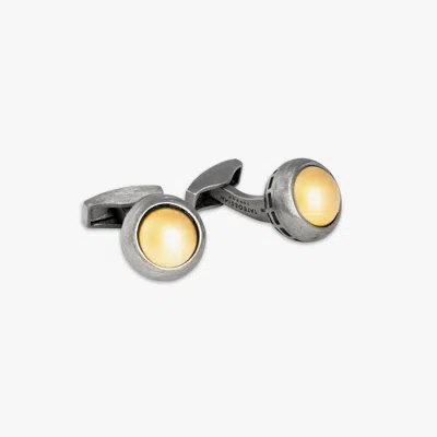 Tateossian Yellow Gold Plated Sterling Silver Revolve Cufflinks