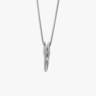 Tateossian Zaha Hadid Design Palladium Plated Steel Tyne Pendant - L In Silver
