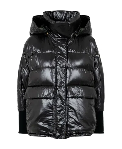 Tatras A Cotton-padded Suit With A Hooded Jacket In Black