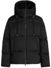 Tatras Hooded Long Sleeve Padded Coat With Pockets In Black