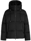 Tatras Hooded Long Sleeve Padded Coat With Pockets In Black