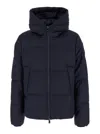 Tatras 'antoldo' Blue Down Jacket With Hood And Logo Patch In Blue