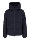 Tatras 'antoldo' Blue Down Jacket With Hood And Logo Patch