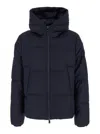 Tatras 'antoldo' Blue Down Jacket With Hood And Logo Patch In Blue