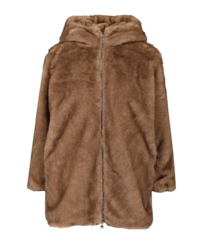 Tatras Arabis Eco-fur Blouson Jacket In Brown