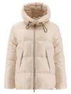 Tatras Quilted Texture Hooded Jacket With Side Pockets