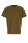 Tatras Military Crew Neck Cotton T-shirt In Khaki