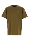 Tatras Crew Neck Embroidered Design Short Sleeves T-shirt In Khaki