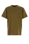 Tatras Crew Neck Embroidered Design Short Sleeves T-shirt In Olive