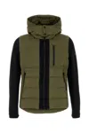 Tatras Long Quilted Down Jacket With Adjustable Cuffs In Khaki