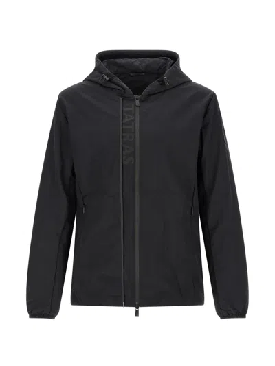 Tatras Audee Hooded Jacket Elasticated Cuffs Pockets In Black