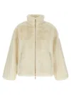 Tatras Plush Polyester Jacket In Neutral