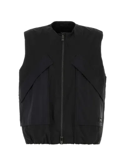 Tatras 오버사이즈 지퍼 베스트 In Black