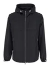 Tatras Black Jacket With Drawstring Hood And Logo Patch On The Sleeve In Tech Fabric Man In Black