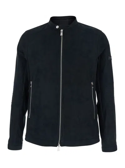 Tatras Black Jacket With Raised Collar In Fabric Man