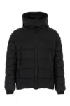 Tatras Domiziano Black Down Jacket With Fixed Hood And Logo Patch On The Sleeve In Tech Fabric Man In Black