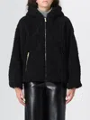 Tatras Faux Fur Ipama Jacket With Hood And Golden Effect Details In Black