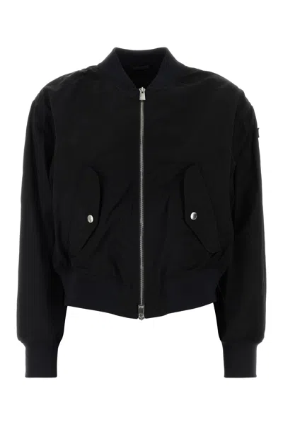 Tatras Ottamota Nylon Bomber Jacket Ribbed Cuffs Hem In Black