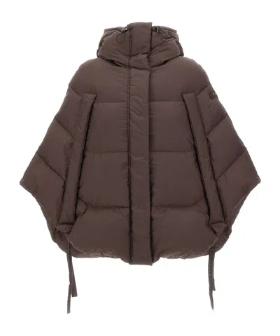 Tatras Cape-style Down Jacket In Brown