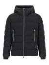 Tatras Domiziano Black Down Jacket With Fixed Hood And Logo Patch On The Sleeve In Tech Fabric Man In Black