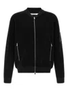 Tatras Gavrio Bomber Jacket Textured Fabric Ribbed Cuffs In Black
